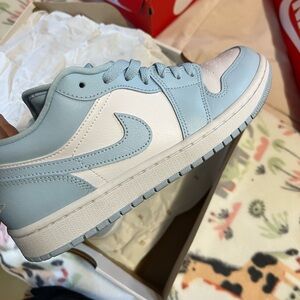 Air Jordan dunks in ice blue